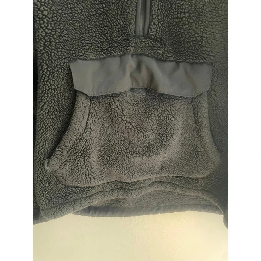 The North Face Campshire Sherpa Fleece Anorak Hoodie Black Women Medium Pullover